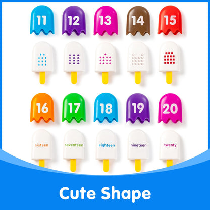 Odoorgames Mini Number Pops 11-20 — Number Learning Toys,Toddler Counting & Color Matching Toys for Kids