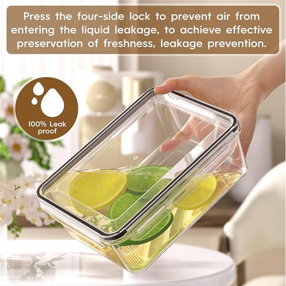 KEMETHY 60 PCS Food Storage Containers with Lids Airtight, Total 737oz, BPA-free, Food-grade, Eco-friendly Material, Leak Proof Plastic Containers, Microwave/Dishwasher Safe