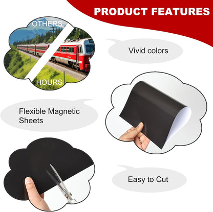 Thaibear Printable Magnetic Sheets, 8.5" x 11", 30 Pack Glossy Magnet Printer Paper for Inkjet, Flexible Magnetic Printer Paper for Fridge, Crafts - Peel and Stick Magnetic Tape