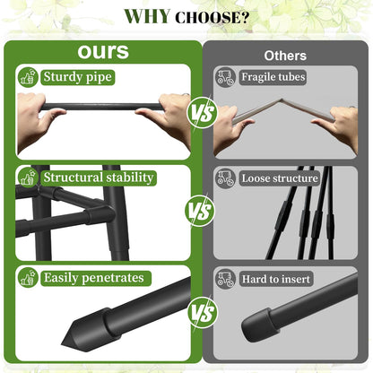Alisisfores 4 FT Obelisk Trellis for Climbing Plants,Garden Trellis with Extra Thickened Plastic-Coated Metal Pipes, Outdoor & Indoor Garden Support for Potted Plants, Black