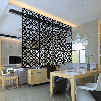 Stepstall 12 Pcs PVC Hanging Room Divider,Thick Decorative Flower Design Room Divider Partitions Panel Screen for Decorating Bedroom Dining Kitchen Office Studio Restaurant Hotel Decor