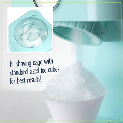 Nostalgia Snow Cone Shaved Ice Machine - Retro Table-Top Slushie Machine Makes 20 Icy Treats - Includes 2 Reusable Plastic Cups & Ice Scoop - Retro Red