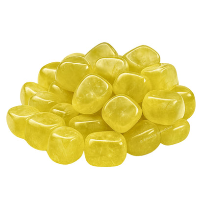 Amazing Gemstone Lemon Quartz Crystals&Healing Stones Tumbled - 1 oz Lemon Quartz Stone, Natural Healing Stones for Energy Balance, Stress Relief - Premium Polished Gems Rocks for Meditation&Wellness