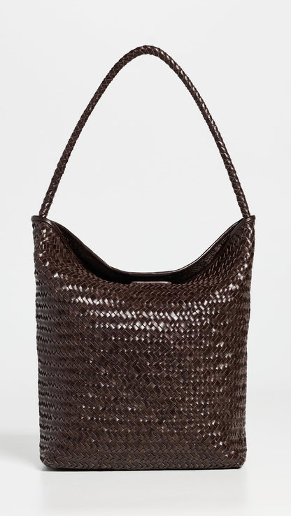 Madewell Women's The Signature Woven Collection Bucket Bag, Coffee Bean, One Size