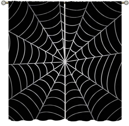 Yearn Jear Super Hero Spider Web Boys Black Window Curtains for Kids Baby Room Bedroom Home Office Decor Decorations 42 x 45 Inch Decor