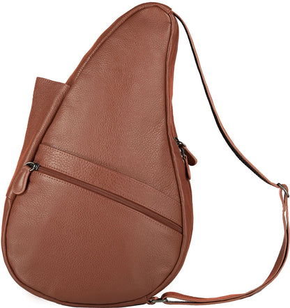 AmeriBag 19" Full-Grain Leather Healthy Back Bag Ergonomic Crossbody Sling for Everyday Use, Travel & Walking Comfort (Chestnut)