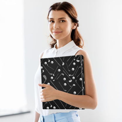 Golf Black Round Ring Binders 1.5 Inch Sports Balls 3 Ring Clipboard Binder for Office School Work Supplies File Folder 200 Sheet Capacity
