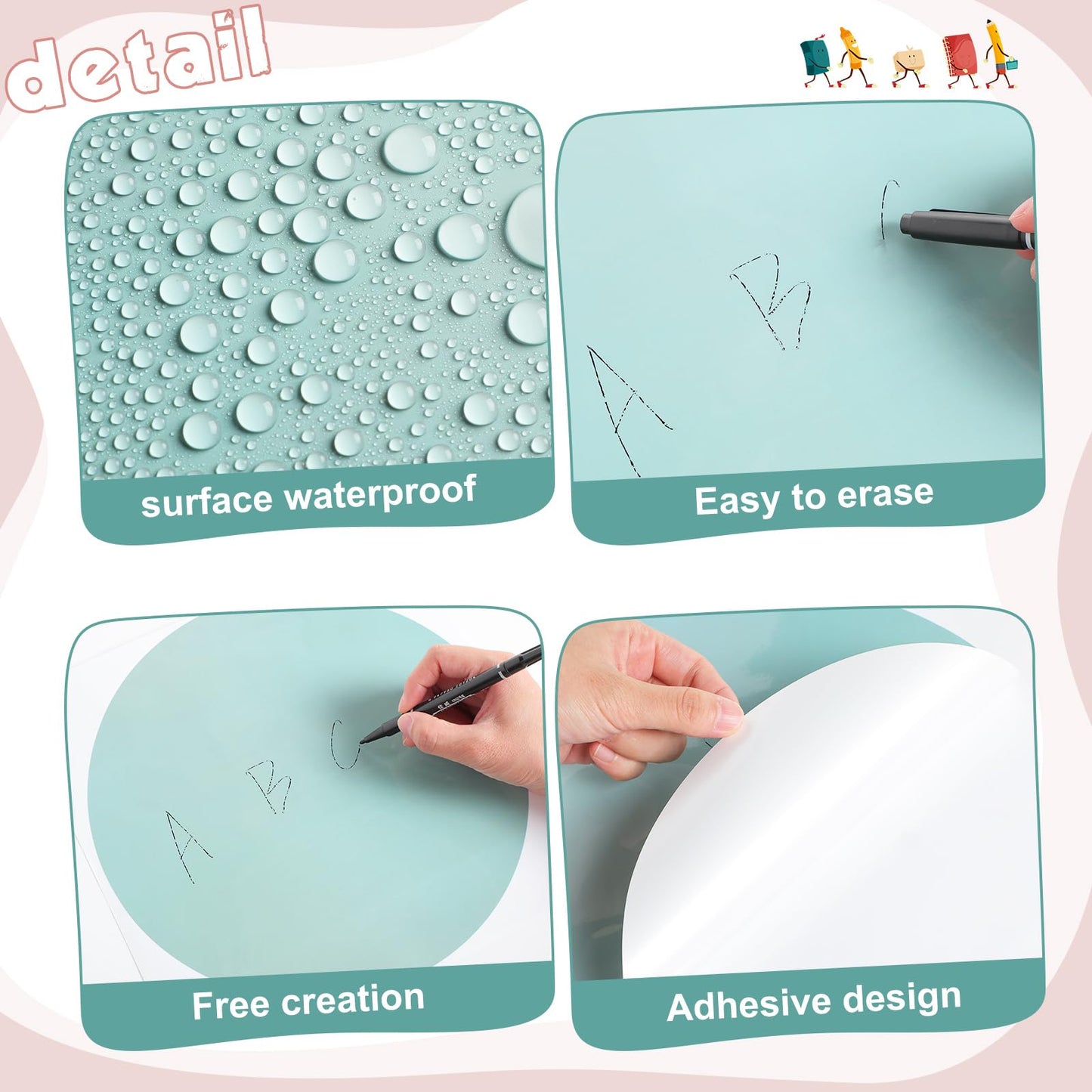 Lincia 24 Pack Colorful Dry Erase Dots Circles Spots for Classroom Table 10.5 Inch Removable Vinyl Desktop Stickers Spots Wall Decals for 100th Day of School Teacher Students Home (Bohemian Colors)