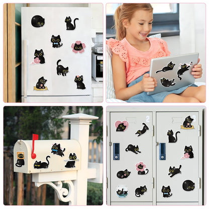 24 Pcs Diamond Art Kits for Kids Teens Adults, Fridge Magnets Diamond Painting Kits Cat Dimond Art Paintings Gem Art Refrigerator Magnets Arts and Crafts for Kids DIY Crafts Gifts Home Decors