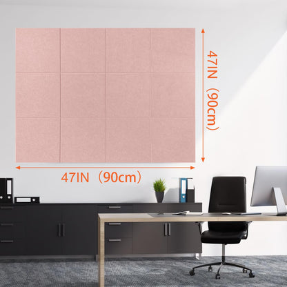 Cork Boards for Walls 48" x 36" Felt Board Alternative, 12 Pack Felt Wall Tiles Bulletin Board, Large Cork Board for Office Pin Board Tack Board Cork Boards