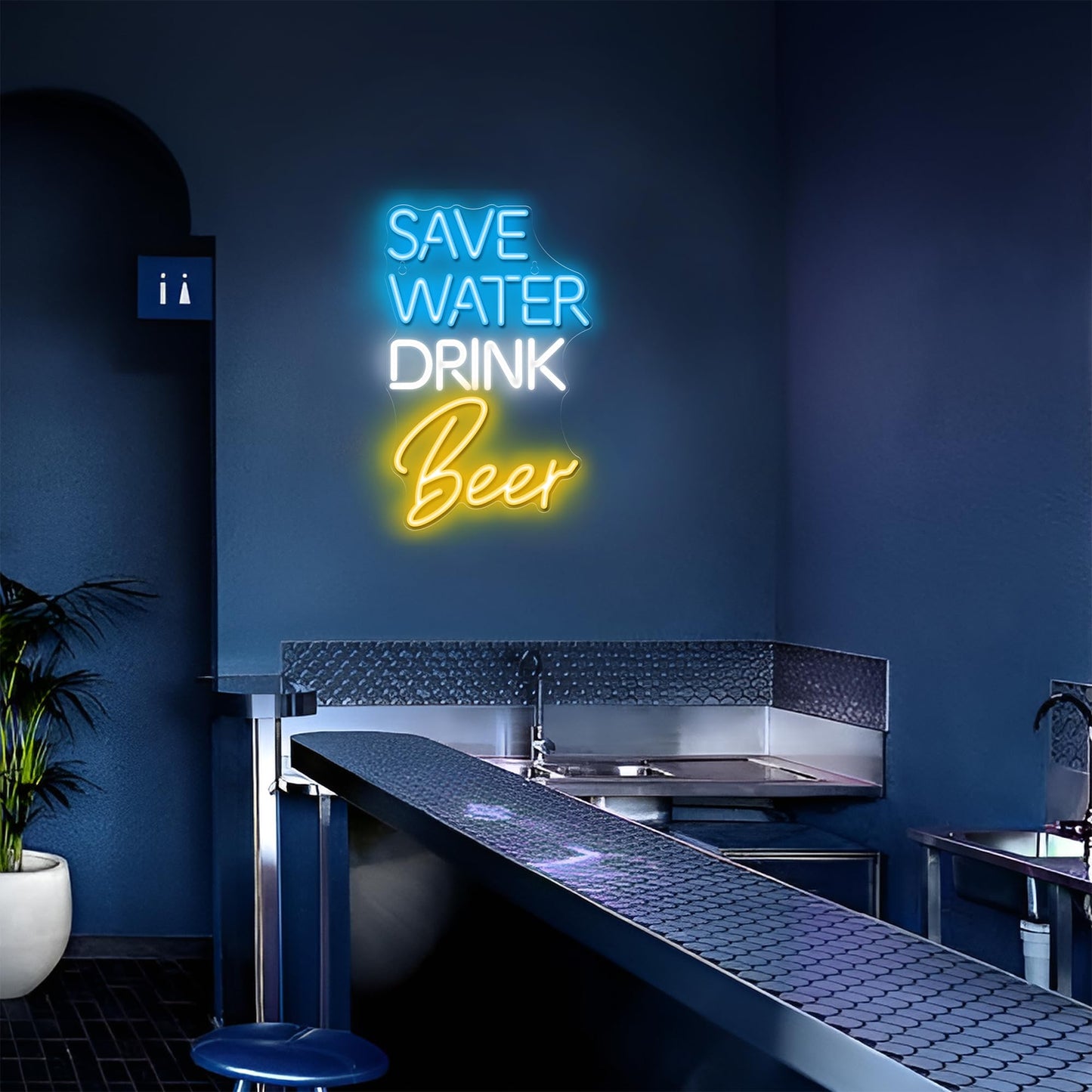 Kavaas Its 5 O'clock Somewhere Neon Sign, Neon Bar Signs for Home Bar Decor, Man Cave Pub Party - Best Gifts for Husband, Father, Birthday, Christmas