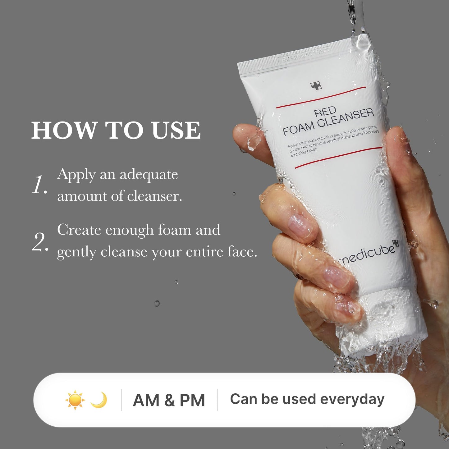 medicube PDRN Marshmallow Whip Cleanser | Face Wash, Cleansing Foam for Pore Care & Uneven Skin Tone | Gentle Daily Deep Cleansing | Hydrating and Nourishing Facial Cleanser | Korean Skincare