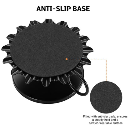 CoColemon Black Iron Pillar Candle Holders Set of 2, Pedestal Candles, 3.15 inches Pillar Candle Holder Plate (Black)