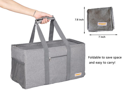 Dongawin Extra Large Utility Tote, Waterproof Beach & Picnic Bag, Foldable & Reusable Storage（2pack）