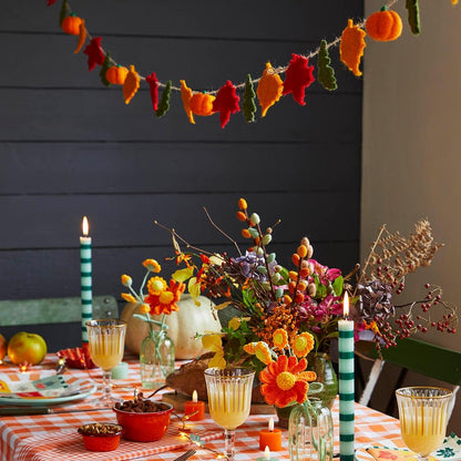 Talking Tables 2 x Orange Gingham Kitchen Tea Towels Table Linen Fabric Dish Cloths Large Checkered Cloth Napkins Absorbent Durable Soft Cotton Quick Drying, ECO Packaging 17 x 27 Inches