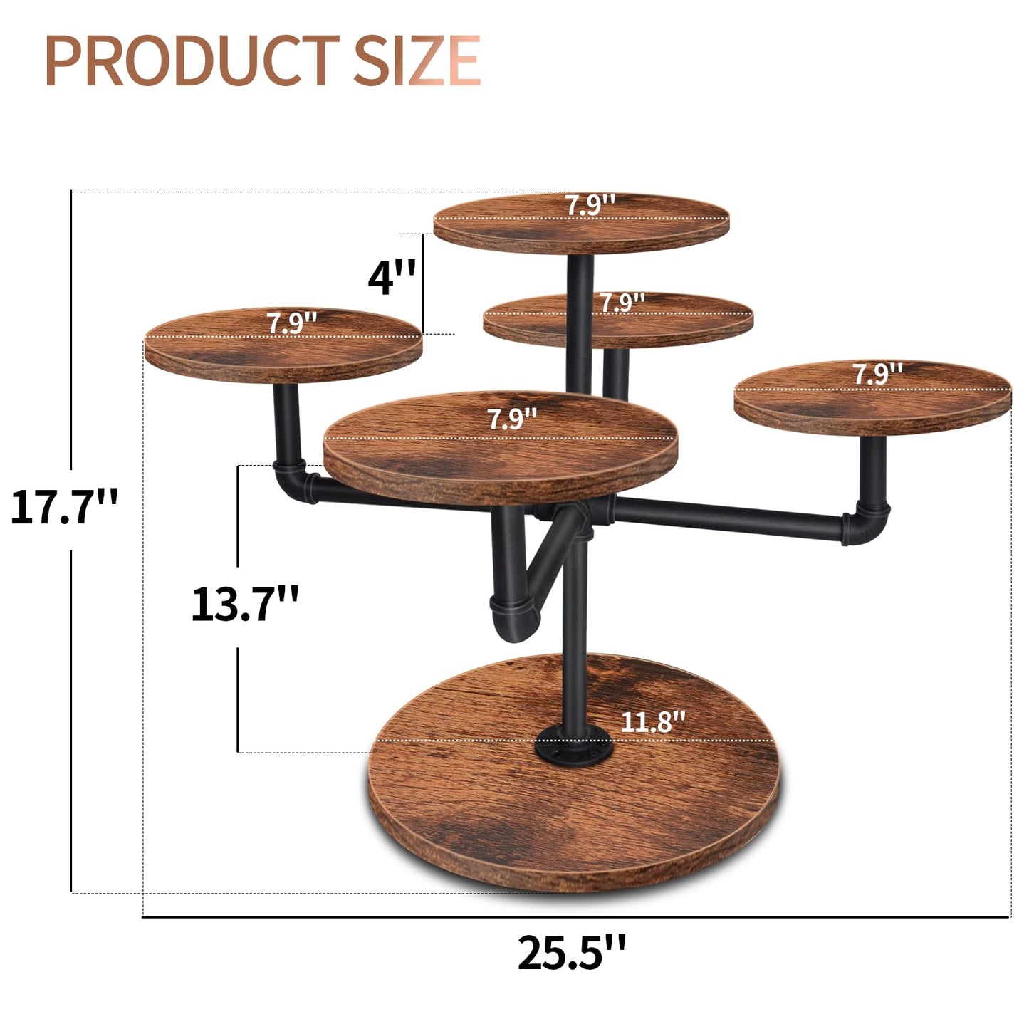 LLAXERGU Cupcake Stand, 3 Tier Cupcake Tower Large Cupcake Stand for 50 Cupcakes Wood Cake Stand Tiered Tray Stand Dessert Table Display Set Tiered Cake Stand for Party, Wedding, Birthday