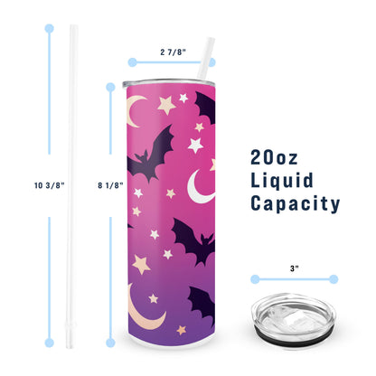 Hogg 20 oz Halloween Travel Mug, Bat Tumbler, 20 oz Insulated Stainless Steel Halloween Coffee Tumbler, Spooky Season Decor, Spooky Cups, Witchy Stuff, Fall Decorations