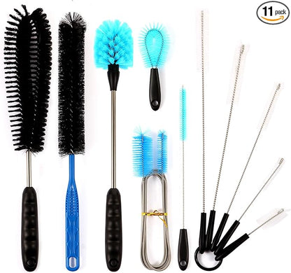 11 in 1 Fish Tank Aquarium Cleaning Brush Kit,Aquarium brushSutiable for Acrylic Fish Tank, and Plastic Fish Tank,Glass Fish Tank,Non Rusting,Fish Tank Cleaning Tools