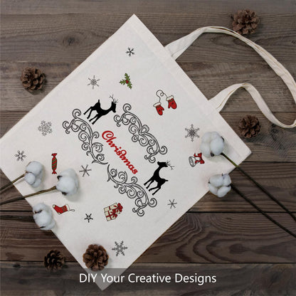 TOPDesign 192-Pack Economical 16"x15" Cotton Tote Bags, Lightweight Medium Reusable Grocery Shopping Cloth Bags, Suitable for DIY, Advertising, Promotion, Gift, Activity