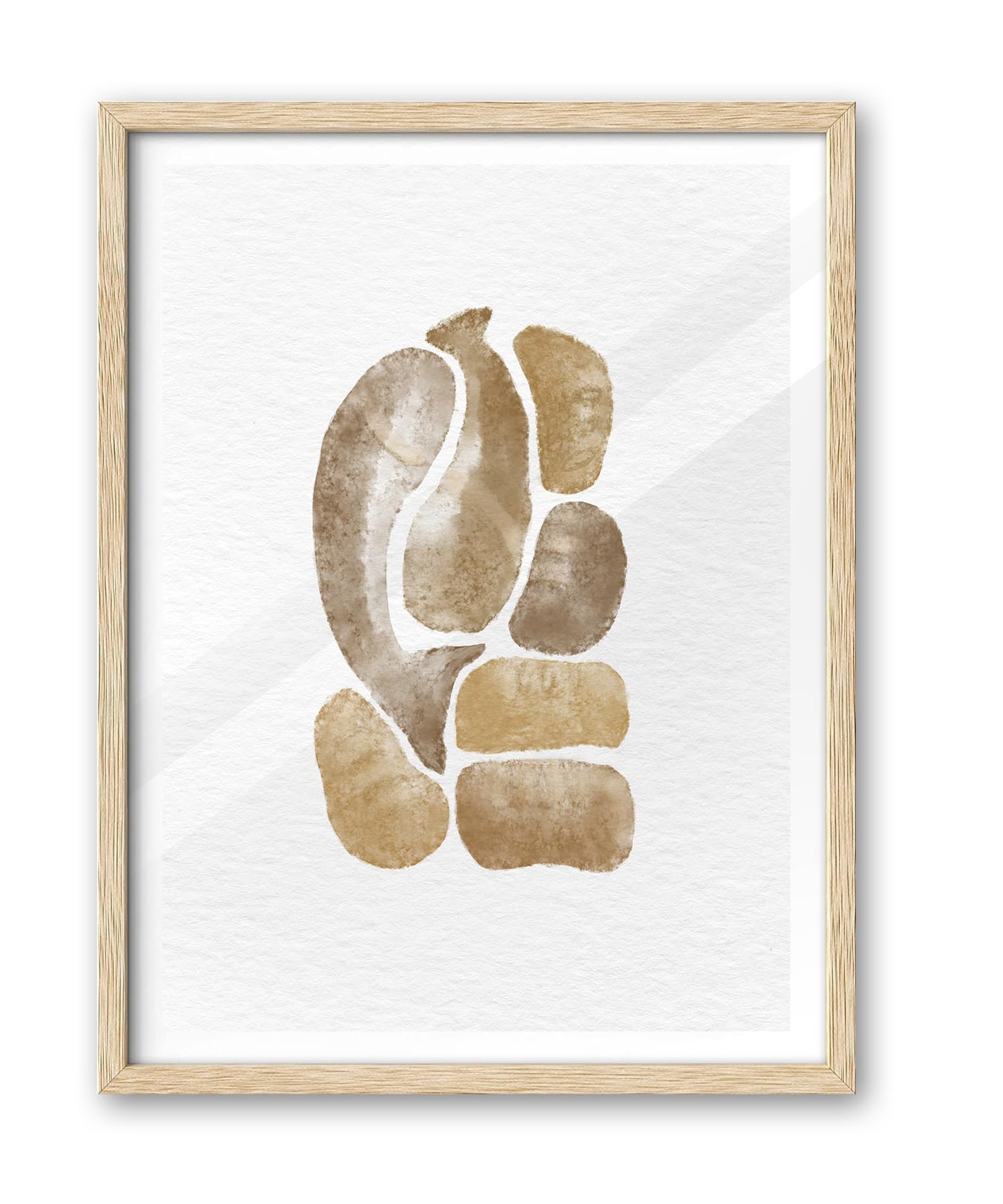 iHery Natural OAK Wood Jesus and Peter Walk on Water Framed Wall Art, 12x16 in Modern Sketch Bible Verses Canvas Art Decor, Beige Logs Boho Scripture 1Pack for Living Room Bedroom