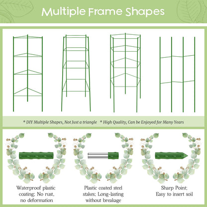 Legigo 4-Pack Tomato Cage for Garden Plant Support- Up to 63inch Garden Stakes Tomato Cage, Tomato Trellis for Potted Plants, Tomato Cages Plant Stakes for Climbing Vegetables Plants Flowers