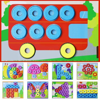 Lydaz Toddler Montessori Math Toys, Wooden Math Manipulatives with Counting Number Blocks, Preschool Kindergarten Learning Activities, Educational Math Toy for Kids 2-5, Christmas Stacking Puzzle Toy