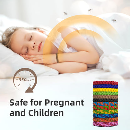 BuggyBands 24 Pack Mosquito Repellent Bracelets for Adults & Kids, DEET-Free, Individually Wrapped, Adjustable PU Leather Bug Repellent Wrist Bands