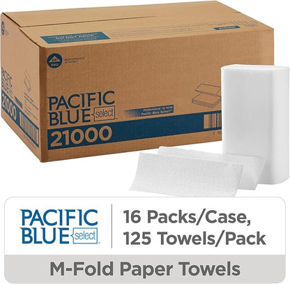 Pacific Blue Select Multifold Premium 2-Ply Paper Towels by GP PRO, 125 Paper