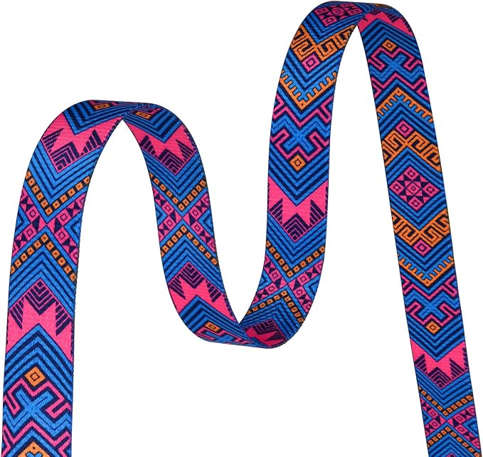 MarukoPet Dog Collar, Adjustable for Small Medium Large Dogs Puppy, Cute Design with Bohemia Floral Tribal Geometric Patterns Boys Girls Dog Collar(Orange Ethnic Style-S)