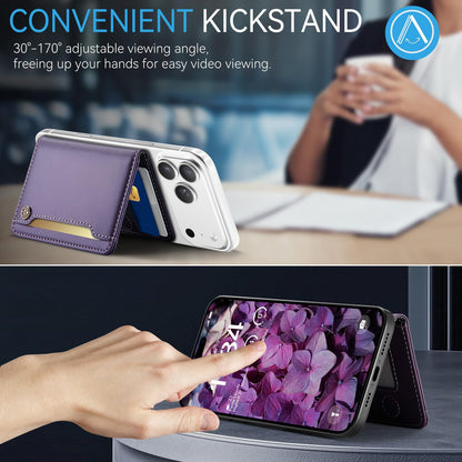 Vinich for MagSafe Wallet Magnetic RFID Blocking Card Holder Compatible with MagSafe Phones and Cases, Strong Magnet Minimalist Phone Wallet for iPhone 17/16/15/14/13/12/ Pro/Max/Plus, Purple