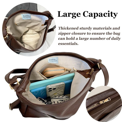 Ruvafeny Convertible Backpack Purse for Women Tote Backpack Convertible Hobo Bag Vegan Leather Crossbody Shoulder Handbags
