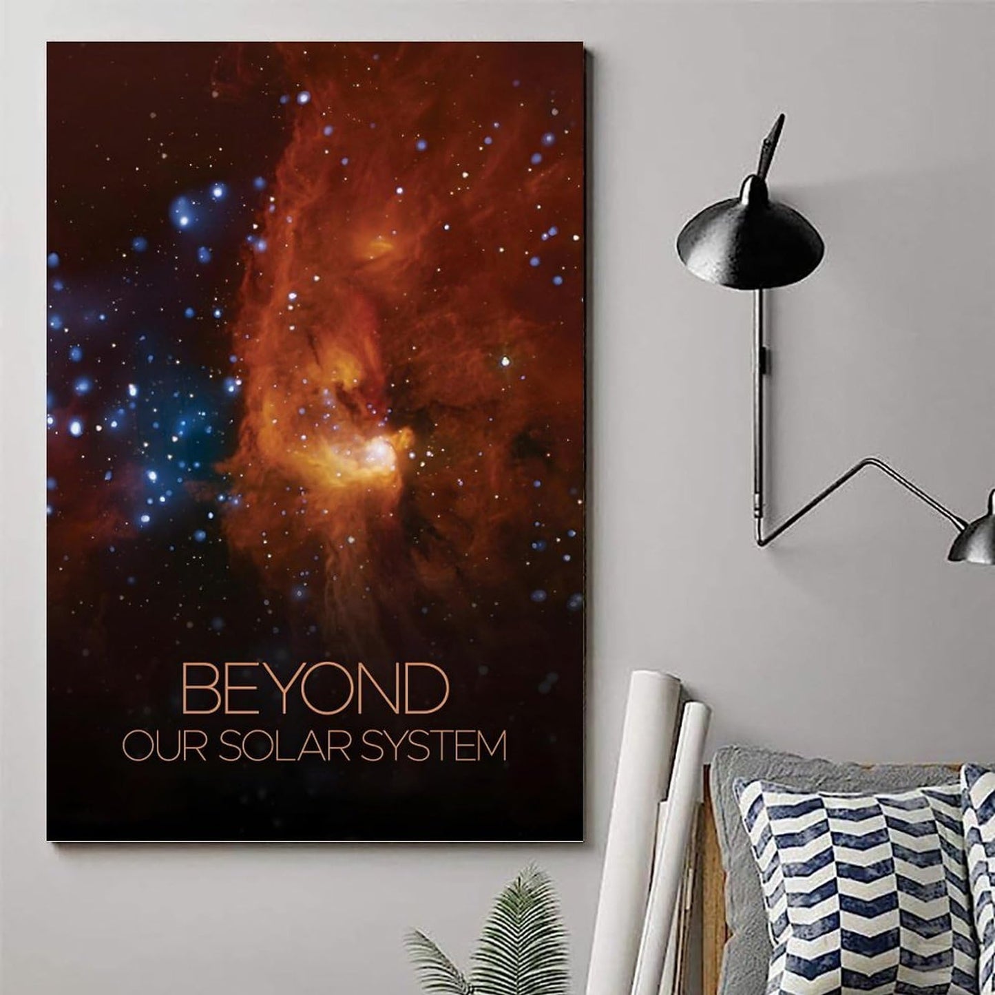 XIAOLOUTINYU Nebula Star Formation Canvas Wall Art 16x24 Inch Unframed – Deep Space Galaxy Astronomy Print for Classroom Decor, STEM Educational Space Art for Kids & Teens, Science Gift