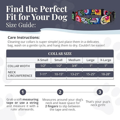 Lucky Love Dog - Easy Click Buckle Dog Collar with Leash Set Combo, Durable & Comfortable for Male & Female Dogs, Pet Collar for Small Dogs, Secure Fit - Bailey Combo, Small