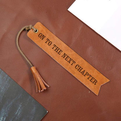 On to the Next Chapter Leather Bookmark Wedding Gift Wedding Favor Bookmark Wedding Reader (on to the Next Chapter)