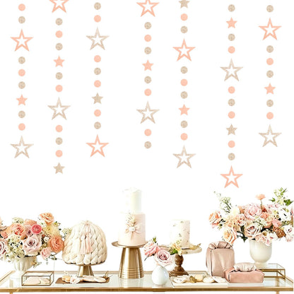 Rose-Gold Peach Star Party-Decoration Garland Lasting Surprise