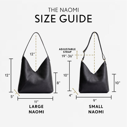 Portland Leather Goods Naomi Shoulder Bag – Slouchy Leather Shoulder Bag with Adjustable Crossbody Strap & Secure Magnetic Closure – Handmade from the Finest Full-Grain Hides – Small, Pebbled Black