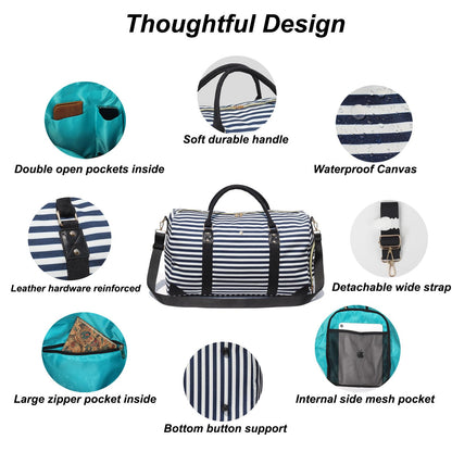 Travel Duffle Bag, Weekender Bag for Women with Shoe Compartment, Carry on Overnight Bag Gym Duffel Bag, Mommy Hospital Bags