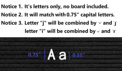 G GAMIT Letters Set - Pre-Cut 390pcs Lowercase Letters Only (No Board Included)