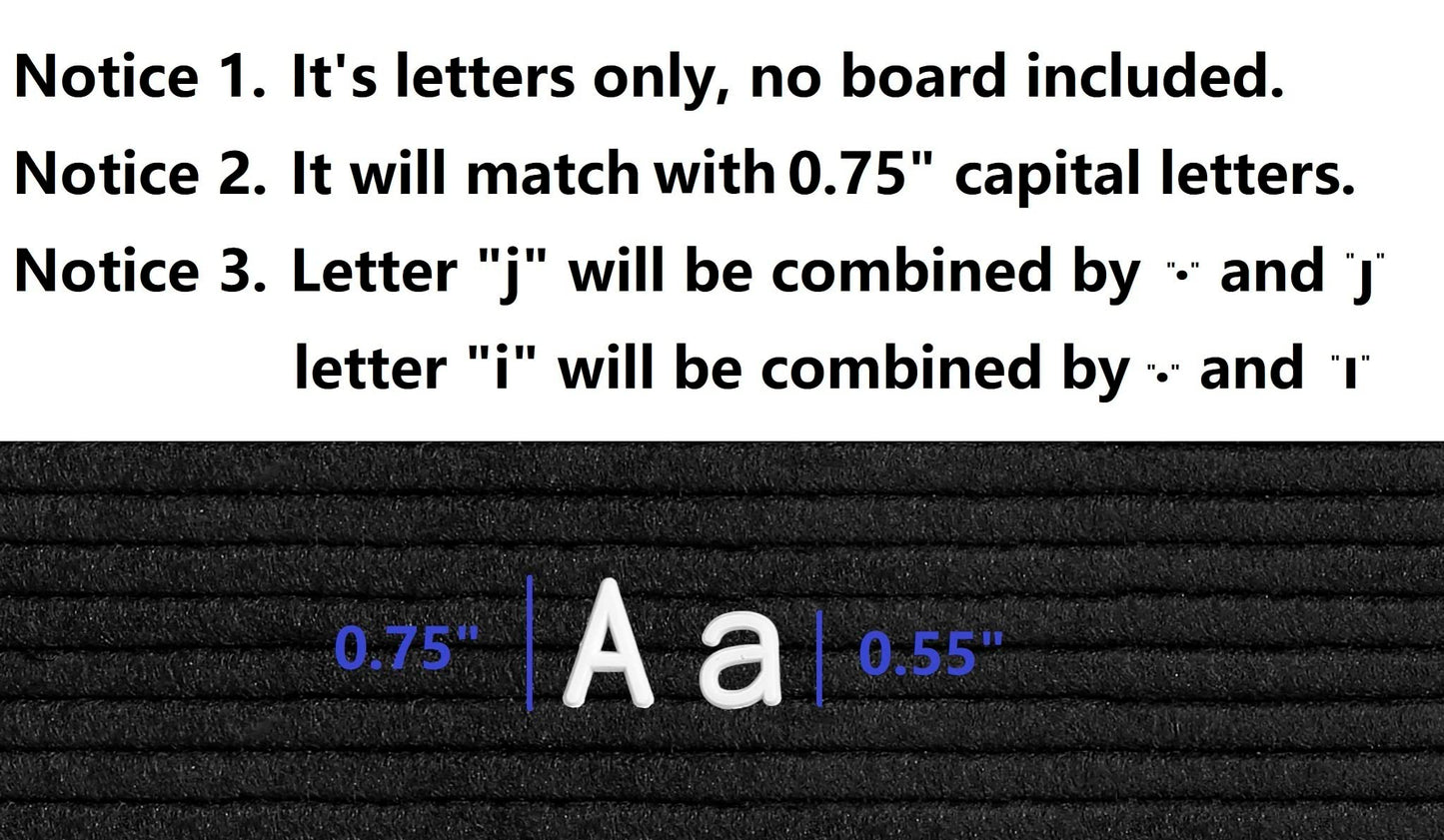G GAMIT Letters Set - Pre-Cut 365pcs 0.75" Both Capital and Lowercase Letters Only (No Board Included)