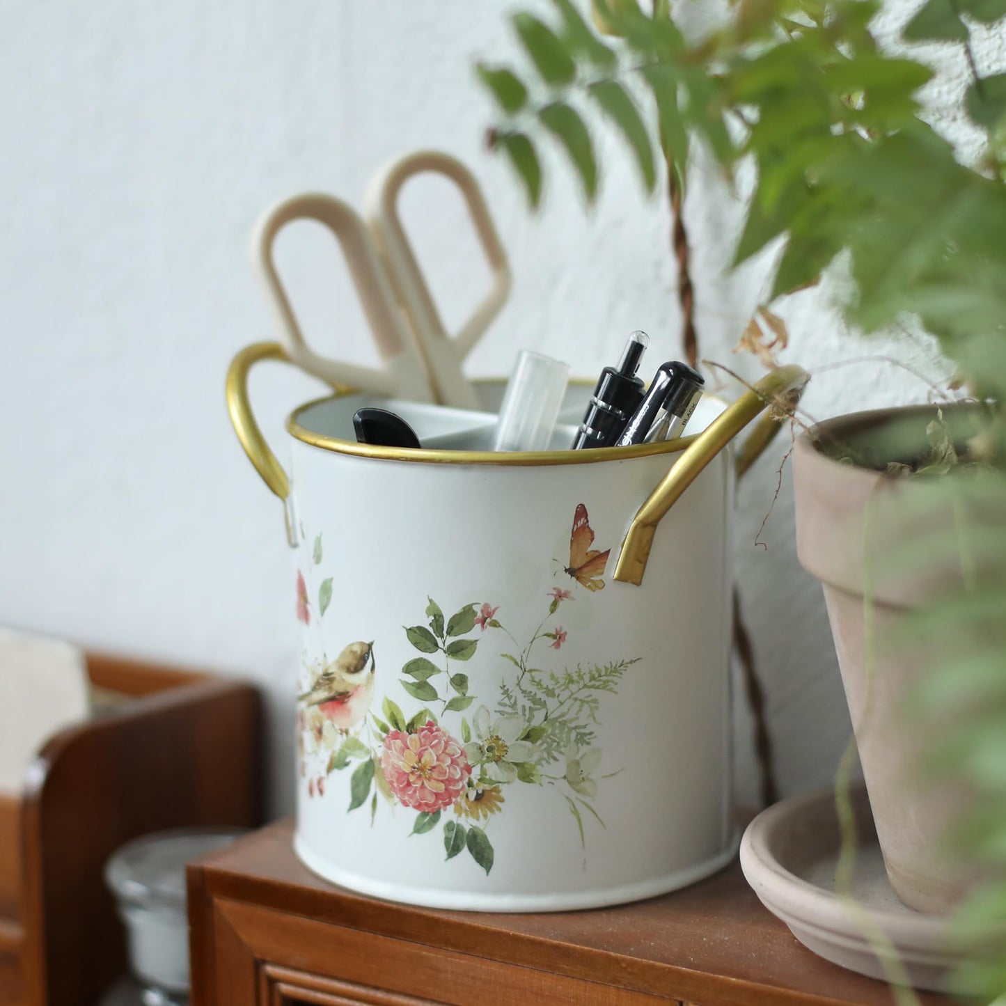 Z&Z ornamentorum Kitchen Utensil Holder for Kitchen Cunter Stylish kitchen Cooking Utensil Organizer 4.57*5.43inch Farmhouse Spatula Holder for Countertop