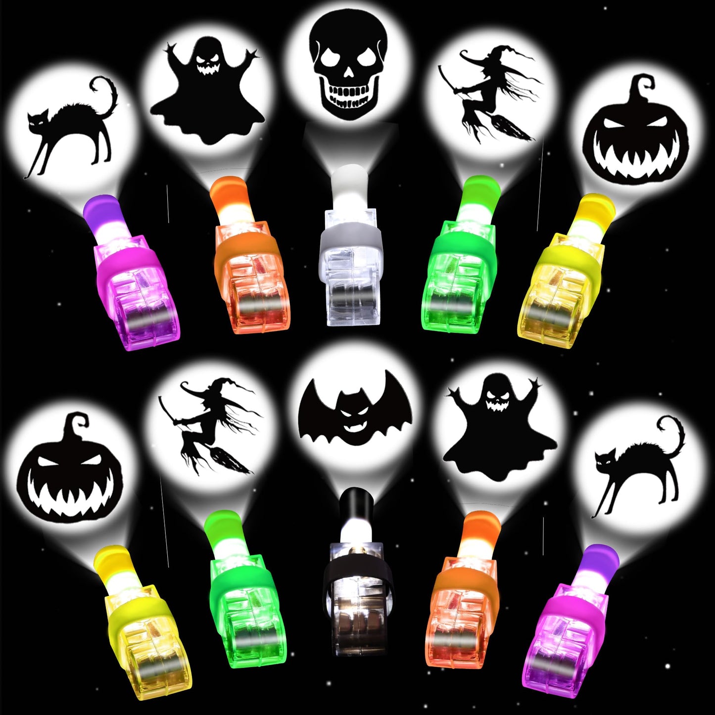 Halloween Party Favors for Kids 36 PCS LED Finger Lights, Halloween Glow in the Dark Light Up Toys Bulk Halloween Goodie Bags Fillers Treats for Classroom Prizes Party Supplies Trick or Treat Gifts