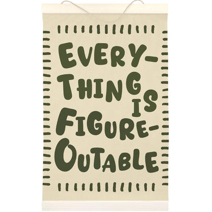 LKETW Everything Is Figureoutable Inspirational Poster Hanger Frame 12x16 Inch, Positive Affirmations Wall Art Posters for Classroom, Motivational Hanging Banner Decor for Home Office Bedroom