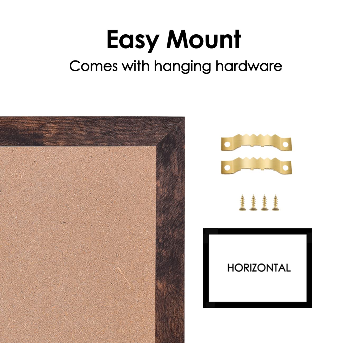 Dry Erase Calendar Whiteboard for Wall, Small Combination Magnetic Dry Erase White Board & Bulletin Board, 13" x 17" Walnut Brown Frame Calendar/Cork Combo Board(WB-3343)