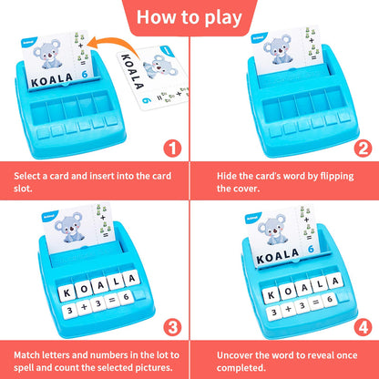 Learning Educational Toys 2 in 1 Matching Letter and Number Games for Boys and Girls Sight Words Recognition Flash Cards Kindergarten Teaching Tools Preschool Learning Materials for Kids Ages 3-7