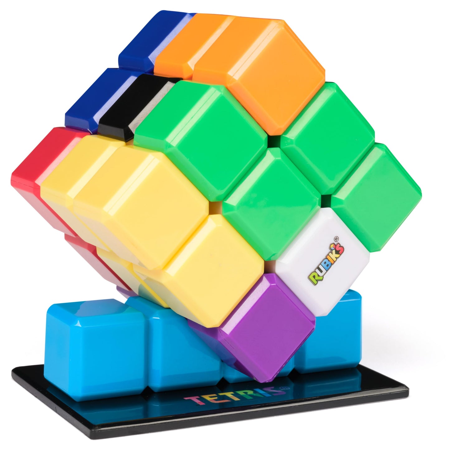 Rubik’s Cube, Tetris Cube, Solve for Classic Tetris Tetriminos, Brain Teaser Puzzle for Adults, Problem-Solving Brain Teaser, Color-Matching Puzzle, Fidget Toy, for Ages 8 & Up