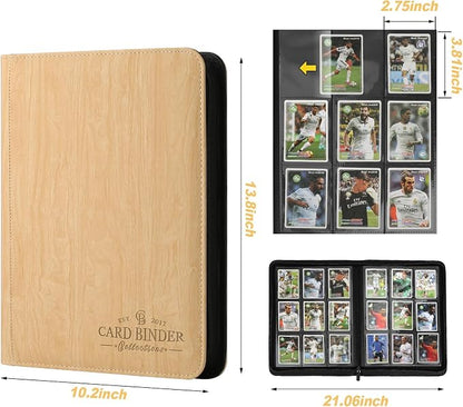 9 Pocket Card Binder, Premium Zip Trading Card Binder, 540 Double Sided Pocket PU Collection Binder, Collector Album, Card Folder for MTG, TCG, Sports Cards