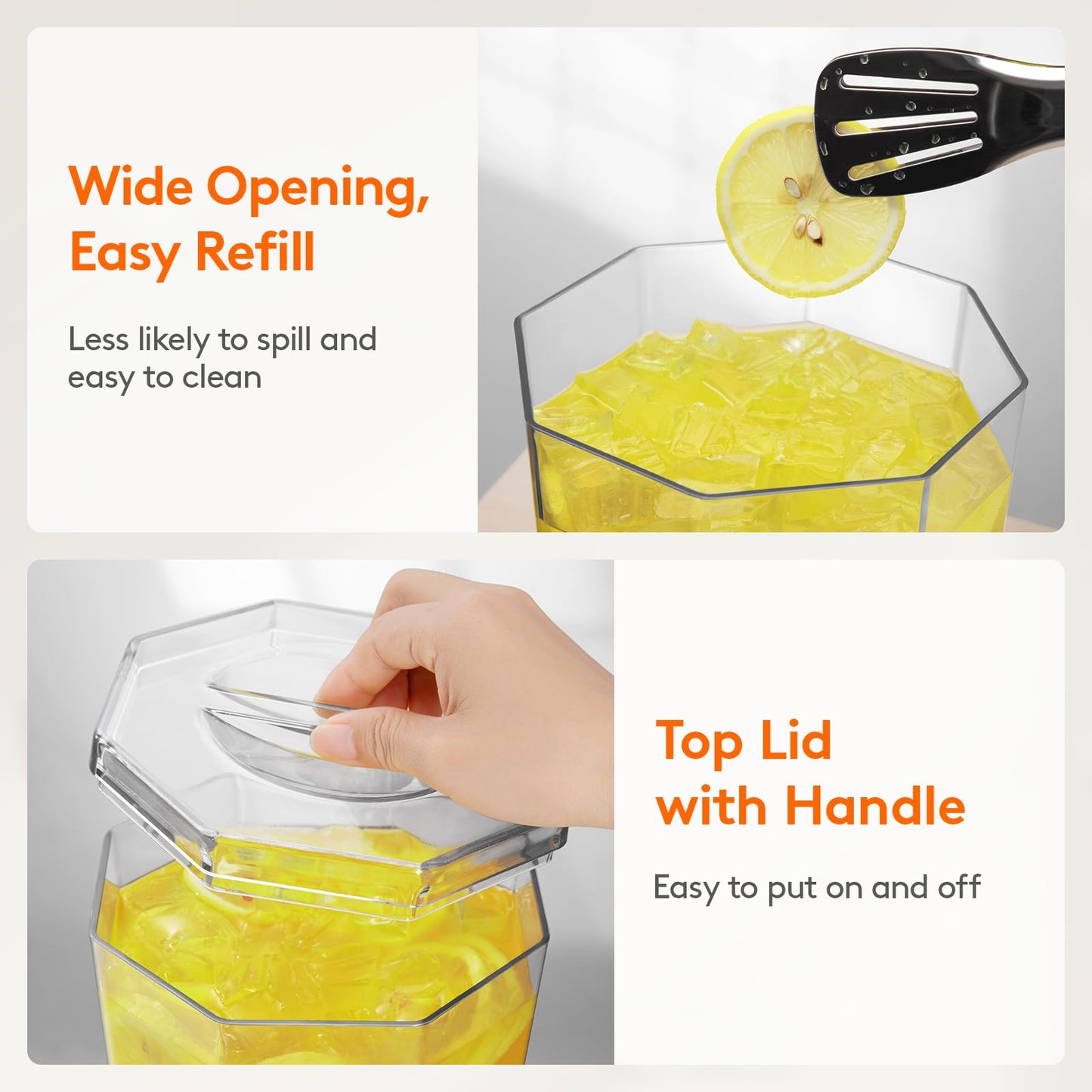 Lifewit 1 Gallon Drinks Dispense for Partiesr, Small Beer Dispenser, Plastic Beverage Pitcher for Cocktail, Soda, Tea, Juice Container for Lenmonade Stand, Mimosa Bar Supplies, 27 x 16 cm/10x6"