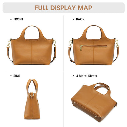 Kattee Leather Crossbody Bags for Women Cross Body Purses,Small Shoulder Tote Bag, Women's Satchel Handbags with Top Handle
