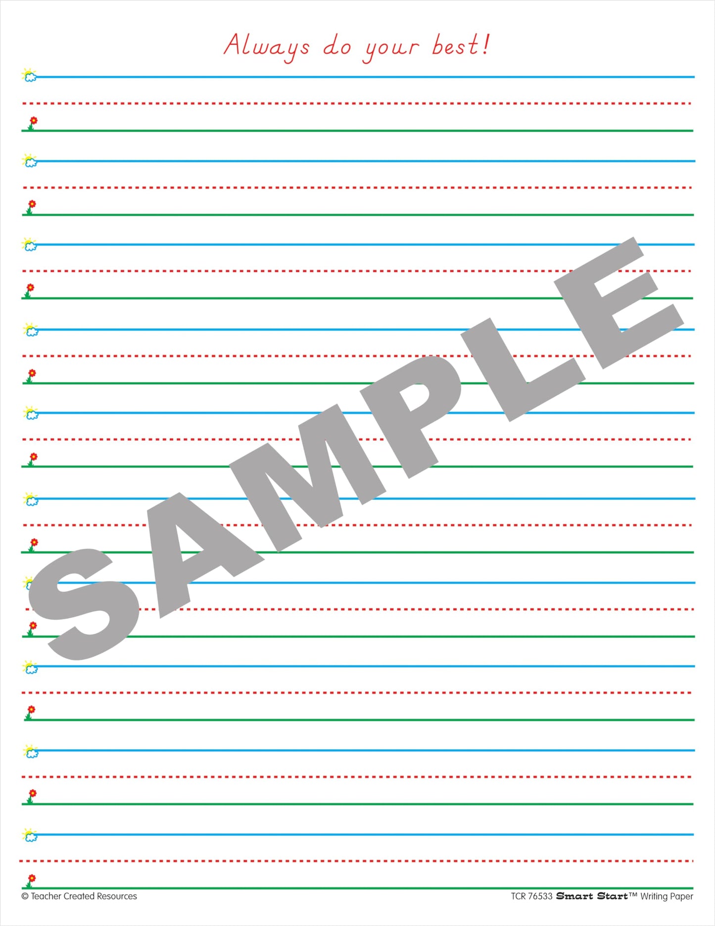 Teacher Created Resources Smart Start 1-2 Writing Paper: 360 Sheets (TCR76533)