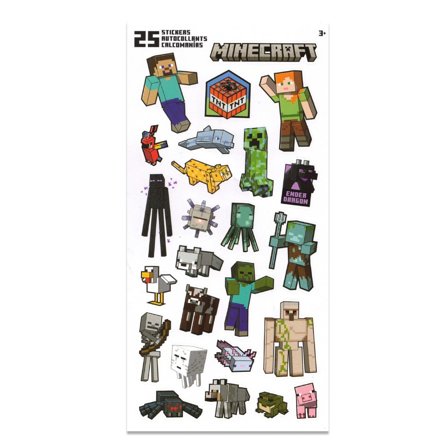 Minecraft Bookmark Set - Bundle with 8 Bookmarks and Page Clips Featuring Creepers, Zombies, More Plus Stickers | Minecraft School Supplies for Boys Girls Kids